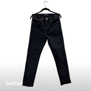 Denim Forum Women's High Rise Slim Jeans Black Size 28